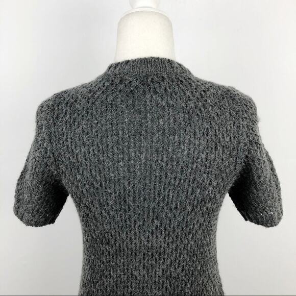 BCBGMaxzria Gray Wool Alpaca Blend Knit Sweater Dress Small - Picture 9 of 16